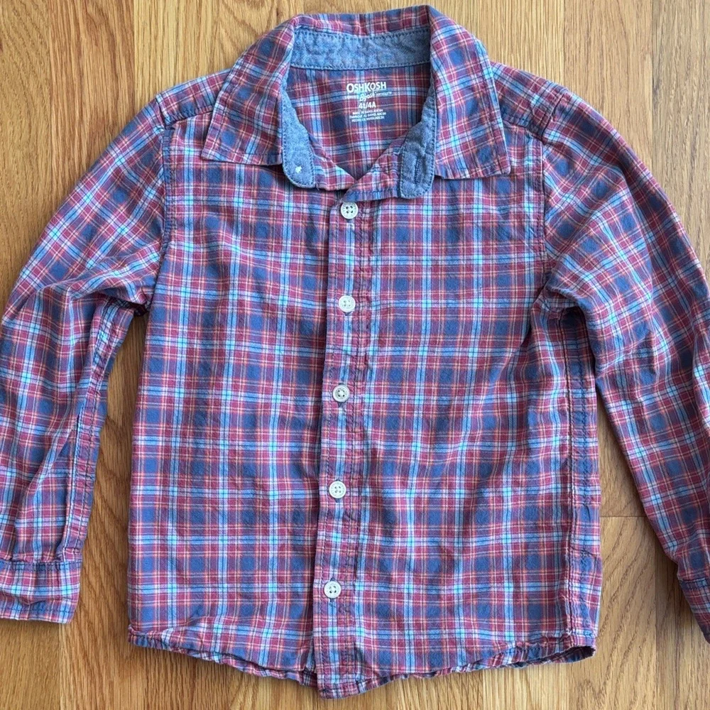 4T OshKosh B'gosh Plaid Button Down
